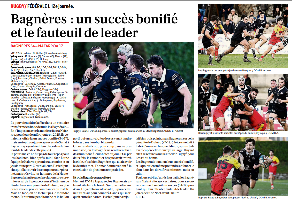 Article NRP Stade Bagnerais 2025-12-15