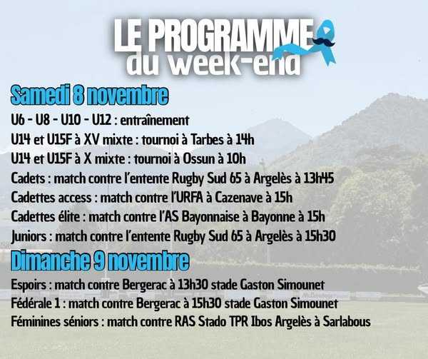 Programme du week_end Ecode de Rugby
